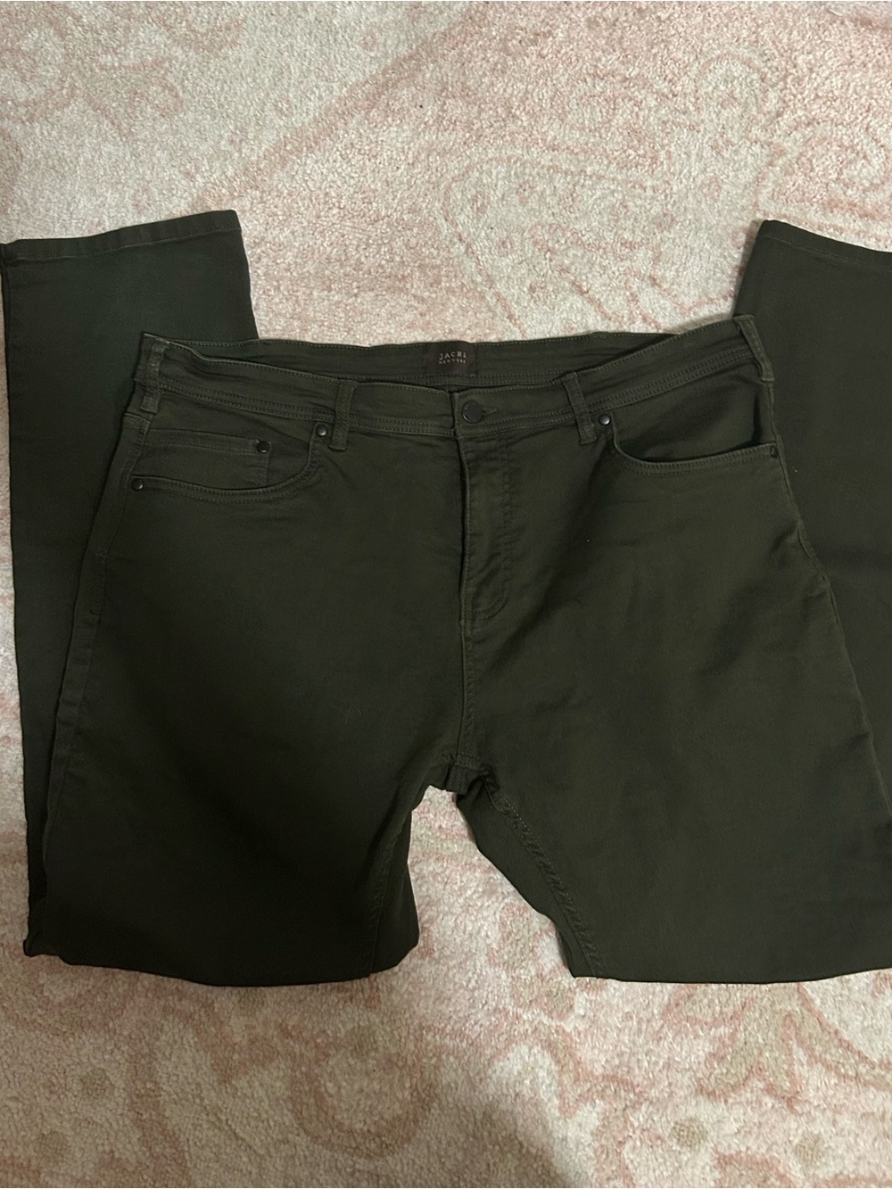 Men's Slim Straight Jeans JACHS New York olive green